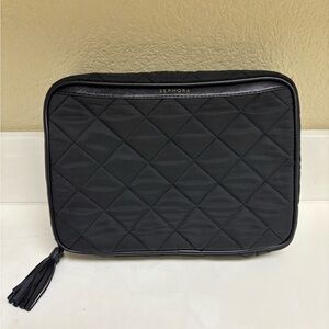 Sephora Black Quilted Cosmetic Pouch